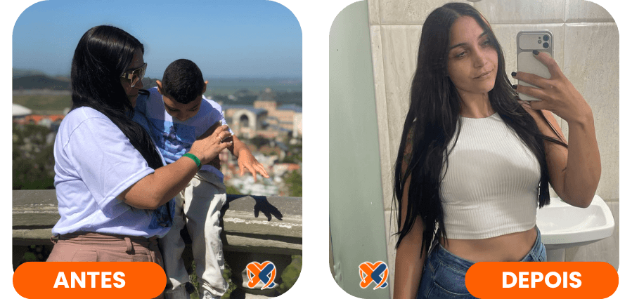 Antes e depois de participante do Desafio LifePrix